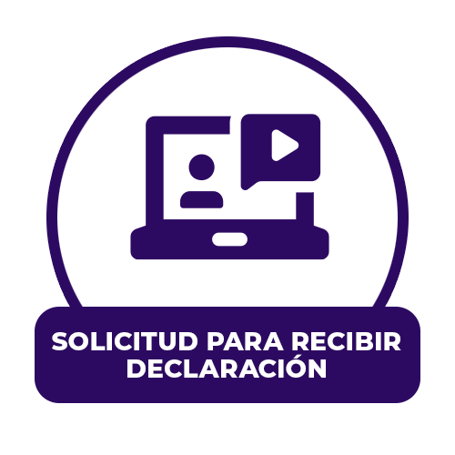 solicitud para recibir declaracion